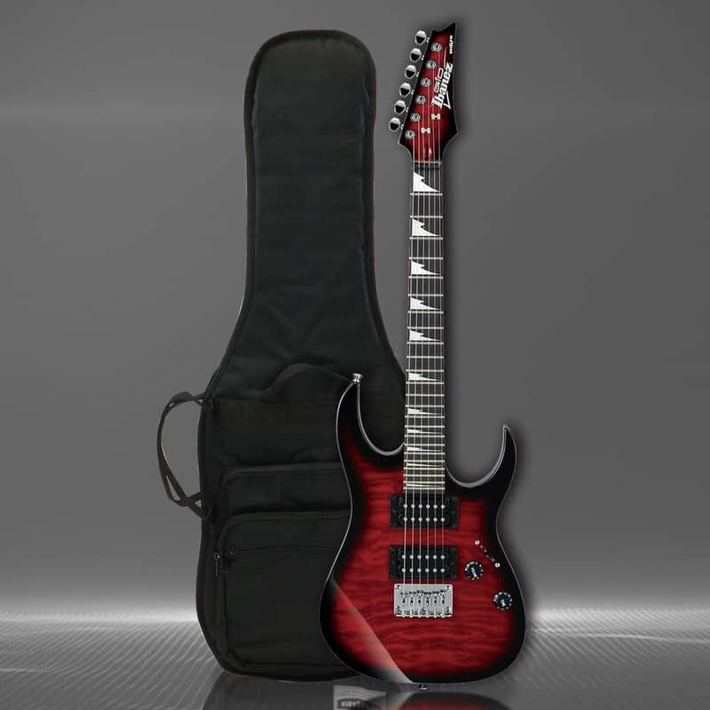 Ibanez GRGM22QA Mikro 3/4 Size Electric Guitar - Transparent Red Burst image 1