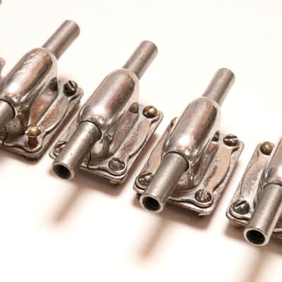 (8) Leedy Knobby Lugs, 4-Point Mounting Including Screws, Nuts, Internal Backing Plates -1920s to 30s / INSPECTED & TESTED image 2