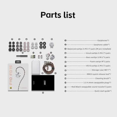 FiiO FD15 13.8mm Magnalium DLC HiFi Dynamic Driver in-Ear Earphone with Stainless Steel Shell, Detachable MMCX Cable (Silver) image 9