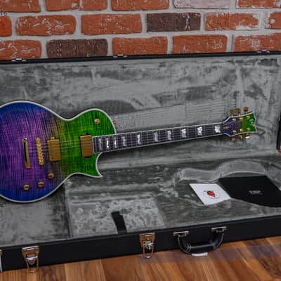 ESP Original Series Custom Shop Eclipse CTM FM Flame Maple Top in Purple Green Gradation 2025 w/OHSC image 2