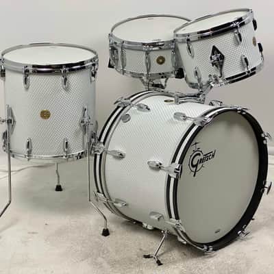 Gretsch 20/12/14/5.5x14" USA Custom Drum Set - 3D Moire w/ Vintage Build image 4