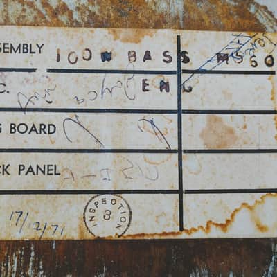 Marshall JMP 1992 Super Bass 2-Channel 100-Watt Guitar / Bass Amp Head 1967 - 1975 - Black image 19