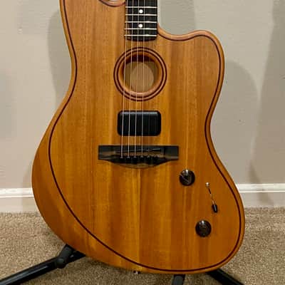 Fender American Acoustasonic Jazzmaster All-Mahogany 2022 - Present - Natural image 2