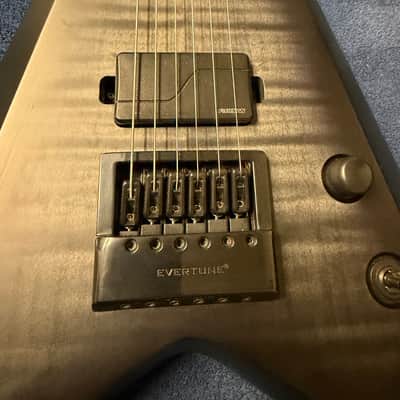2021 Solar Guitars V1.6AFBB Flying V in Flame Black Burst with Gigbag image 7