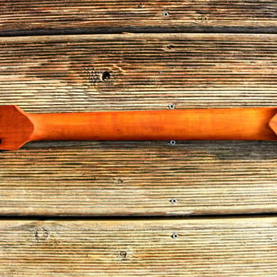 Telecaster snakehead neck, flamed roasted maple, 22 frets, leveled and polished, 9,5" radius image 6
