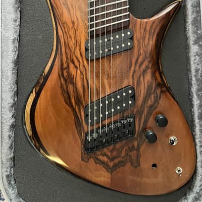 One of a kind 2018 RLG Red Layer Guitars Custom made in Amsterdam Multi-scale 27.7”-29.4” Juggernaut Baritone 8 string graphtech ghost Piezo saddles/preamp Lundgren M8 Alex Grey Inspired Inlay Hiscox Tool Djent Meshuggah image 2