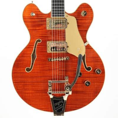 Gretsch Broadkaster LX Figured Center Block Semi-Hollow Guitar w/ String-Thru Bigsby & Hardshell Case - Bourbon Stain image 1