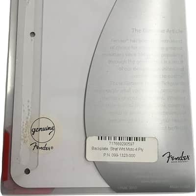 Fender Modern Backplate, Stratocaster - White Moto image 3