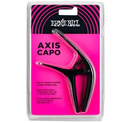 Axis Dual Radius Capo BLACK Aluminum Ergo-Precision 6/7-Strg Dual Curved/Flat FB Fits Folk, Electric image 3