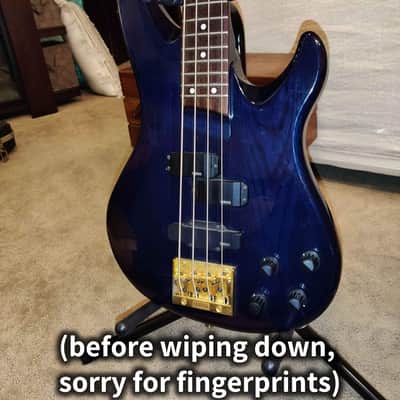vintage 1990 Yamaha RBX 800 RBX800A trans midnight blue active PJ