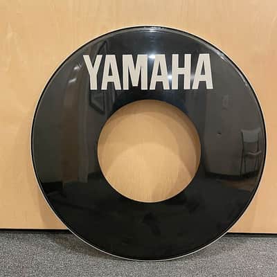 Yamaha 22" 80s Original Bass Drum Logo Head w/ Center Port Hole image 1