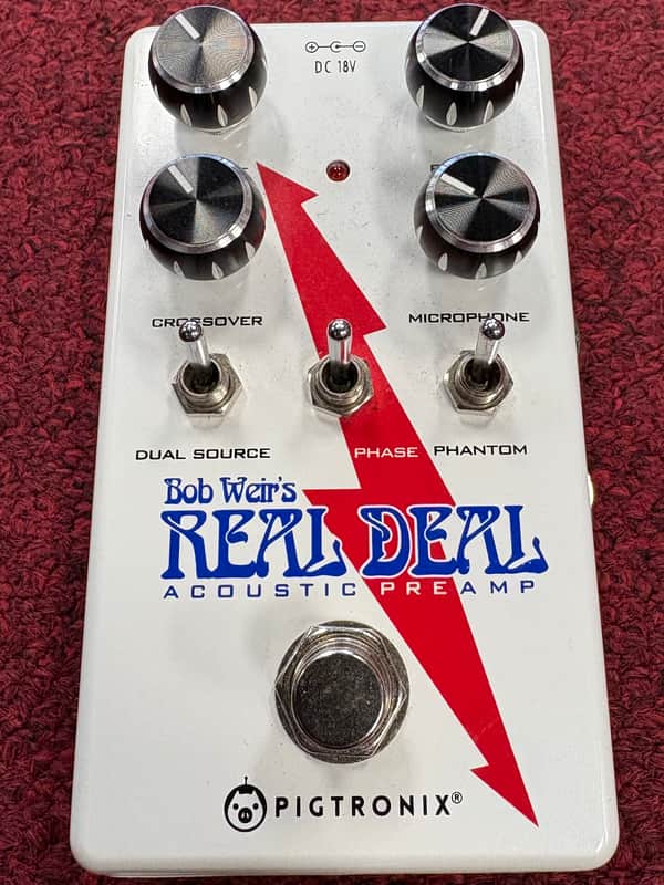 Pigtronix Bob Weir's Real Deal Acoustic Preamp Pedal 2020s - White image 1
