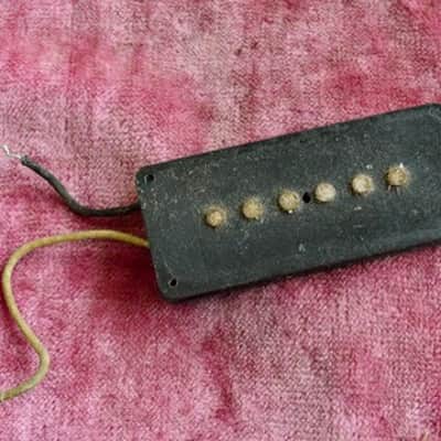 Vintage 1959 Fender PRE-CBS Jazzmaster Black Bobbin Pickup 1950's 1960's South Facing Magnet image 1