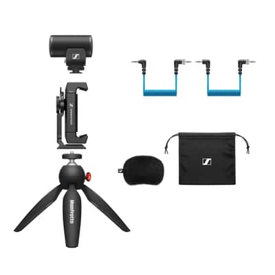 Sennheiser MKE 200 Mobile Kit - w/ MKE 200, Manfrotto PIXI Mini Tripod and Sennheiser Smartphone Clamp image 1