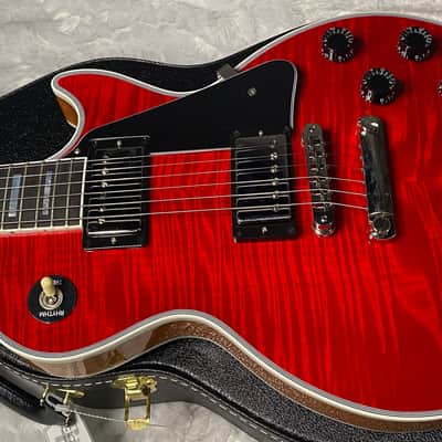 NEW! Gibson Dealer Select Custom Shop Les Paul Custom AAA Figured Flame Top - Transparent Red / Natural Back - Authorized Dealer - WOW! 9.5 lbs - G07455 image 9