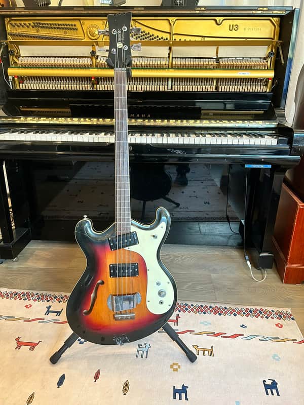 Vintage Mosrite Combo Bass 1960s Hollowbody image 1