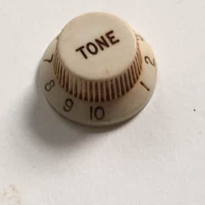 Vintage Made in USA Fender Stratocaster Knob Natural Relic Bakelite Fullerton Era image 2