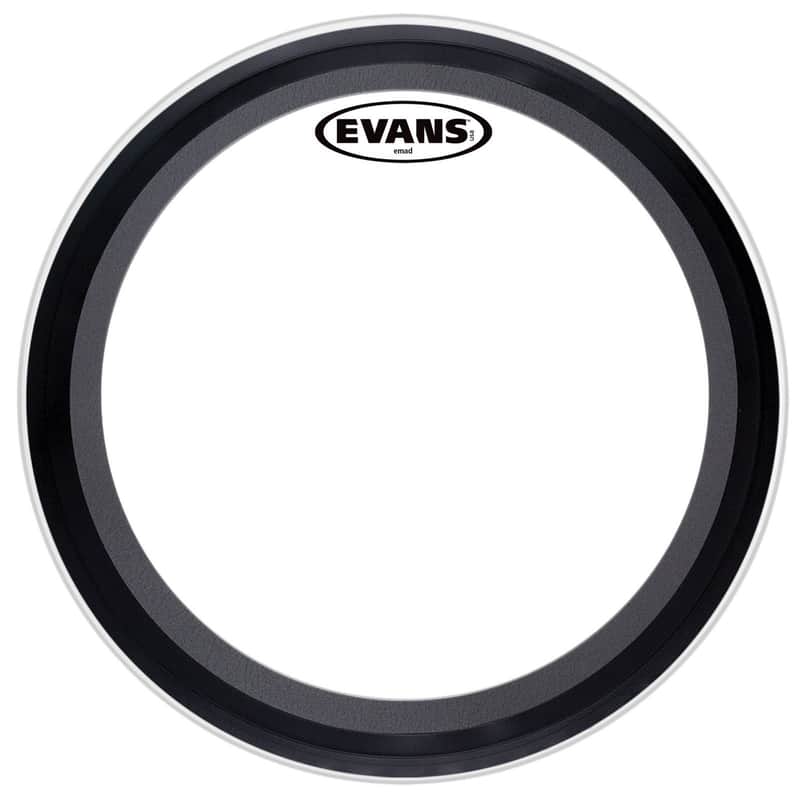 *Evans 18" EMAD Batter Coated Bass Drum Head USA Muffler Ring BD18EMADCW* image 1