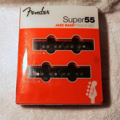 Fender Super 55 Jazz Bass Pickup Set Neck and Bridge New in Box Double Black image 1