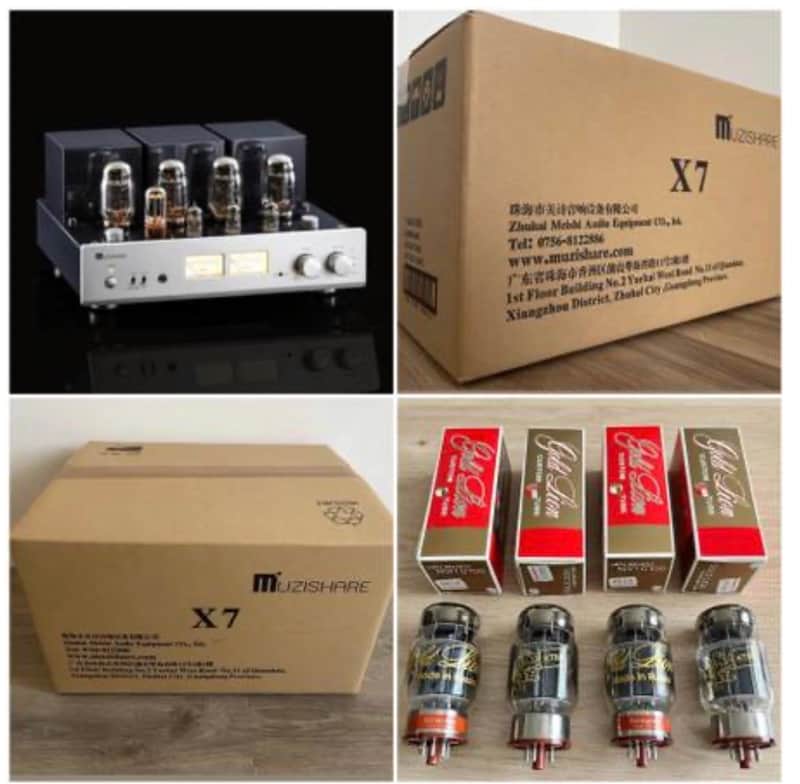 Muzishare X7 KT88 Integrated Amp + New Set of Matched Gold Lion KT88 Power Tubes – NEW/SEALED