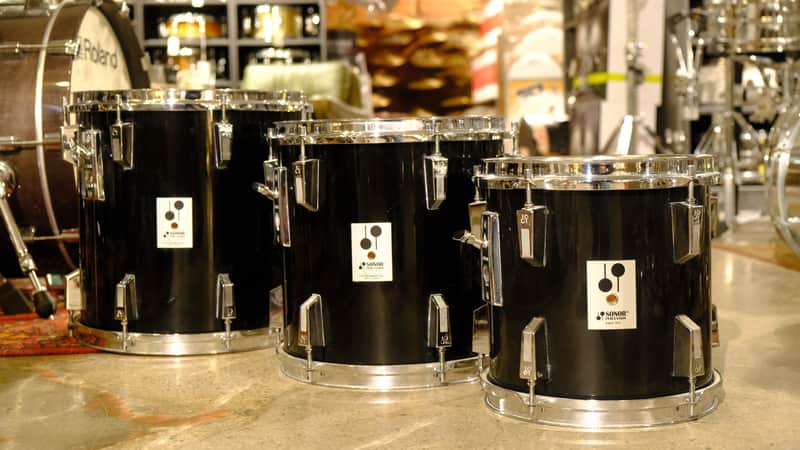 Sonor Phonic plus toms 10/12/14 1980s - Black image 1