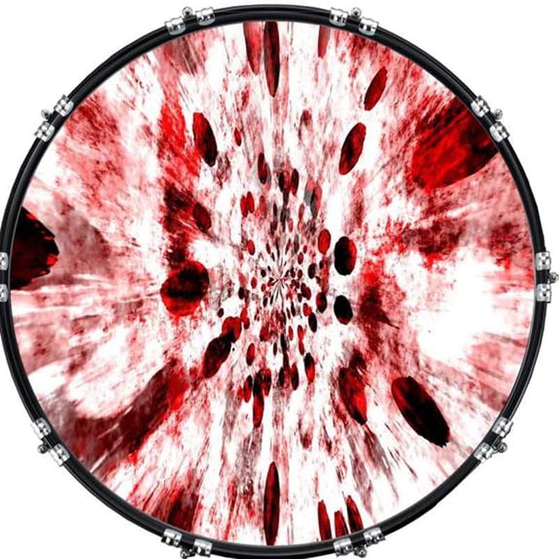 Custom Graphical 22" Kick Bass Drum Head Skin -Explosive 9 image 1