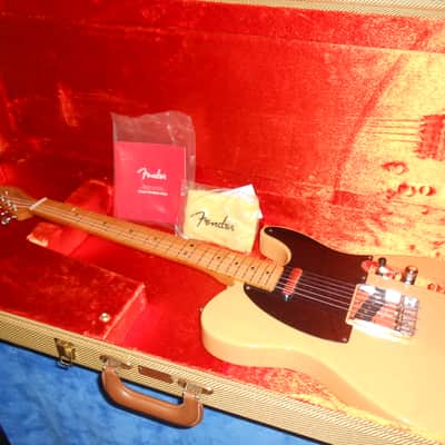 Fender Vintera Nocaster Telecaster 50's Butterscotch with upgrades and G&G tweed case image 1