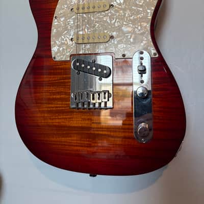 1995–96 Fender Japan TL-90D Foto Flame Deluxe Telecaster — Transparent Cherry — FujiGen MIJ image 2