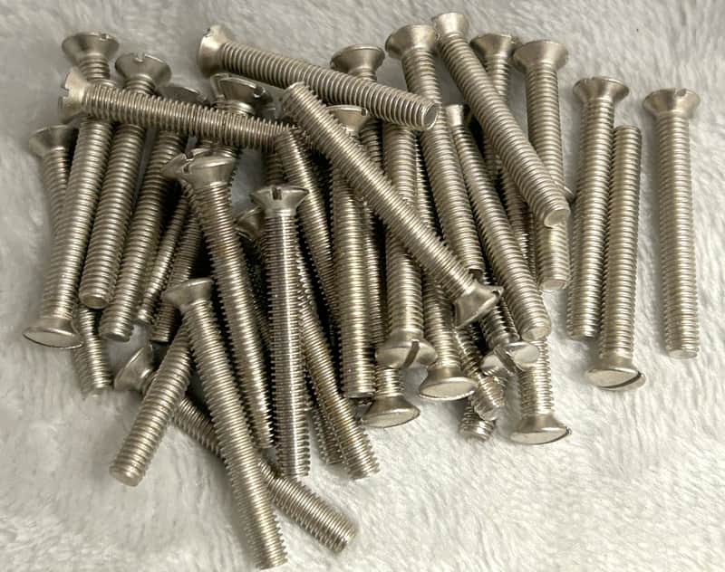 Vox Reproduction Proper Thread Oval Head 1960's JMI Type Amp Cabinet Screws Lot of 40 image 1
