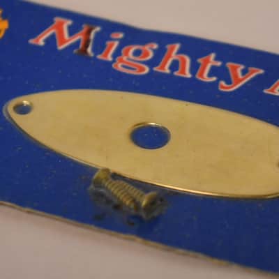 1980s Mighty Mite USA Input Jack Plate Gold Sealed NOS image 3