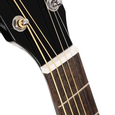 Cort Earth Series 60 Dreadnought Acoustic Guitar - Black Gloss image 9