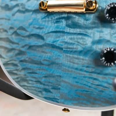 Gibson Custom Shop Les Paul Custom 5A Quilt Top Electric Guitar - Ocean Blue with Hardshell Case image 19