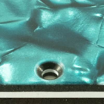 Custom Pickguard For 2004 Made in Indonesia Squier Affinity Bronco Bass - Aqua Pearl/Black/White/Black .090" image 2