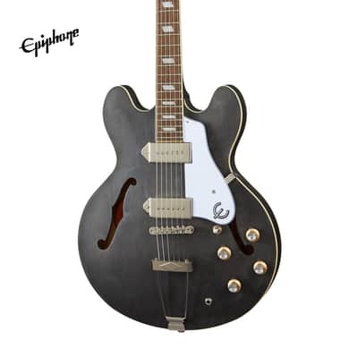 Epiphone Casino Worn Hollowbody Electric Guitar - Worn Ebony image 1