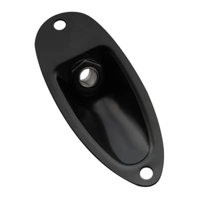 Boat Cup Jack Plate Ferrule For Strat Style Guitar, Black image 3