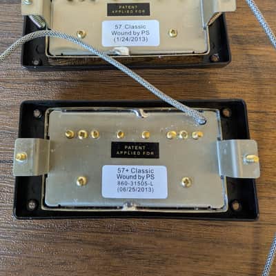2013 Gibson 57 Classic and 57+ Plus Humbucker Pickup Set Gold image 4