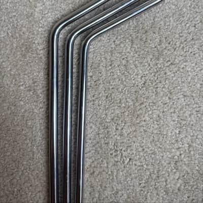 Premier Set of 3 Vintage Lokfast era Floor Tom Drum Legs - 18” Chrome 70s - Chrome image 5