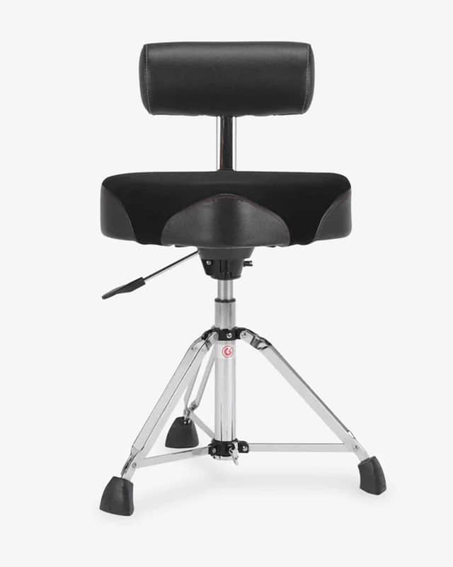 Gibraltar 9808HMB 9000 Series 16-Inch Hydraulic Cordura Saddle Drum Throne with Backrest image 1