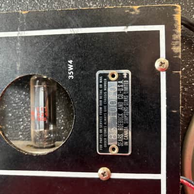 1960's Silvertone 1448 Semi-Hollowbody Electric Guitar with Built-In Tube Amp Hard Case image 14