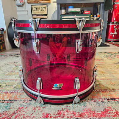 Ludwig Red Vistalite 20-14-12" Downbeat Drum Kit 2023 image 3
