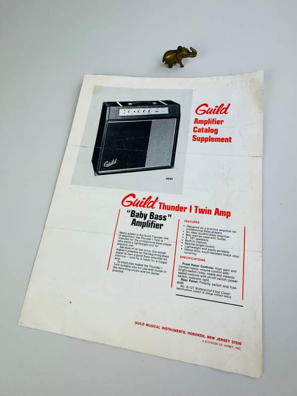 Guild Amplifier Catalog Supplement – ThunderBass & SuperBird Line 1968 image 1