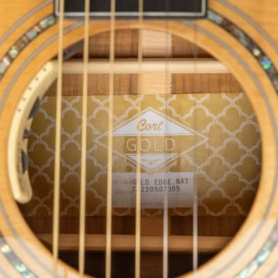 2022 Cort Gold Edge - Natural | All Solid Grand Auditorium Acoustic Guitar Torrefied Sitka Spruce Top Myrtlewood L.R. Baggs Anthem Pickup | OHSC image 14