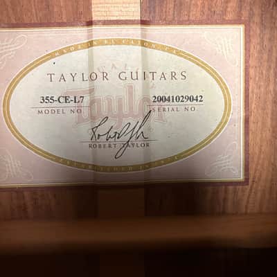 2004 Fall Limited Taylor 355ce-L7 - 12-String, Tasmanian Blackwood, Claria image 25
