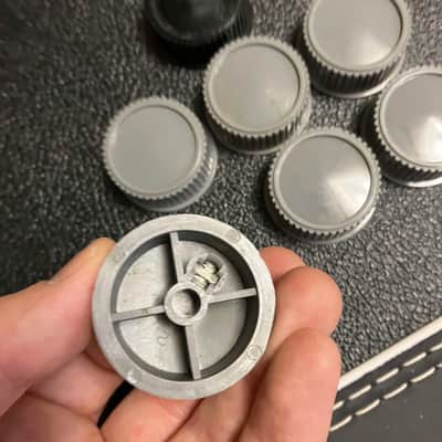 Vintage Lot of 7 Large Knobs Effects Synth Projects 70's image 4