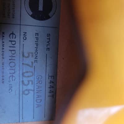 Epiphone Granada E444T 1962 - Never Played, Original Hangtag and Case image 14