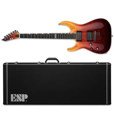 ESP E-II Horizon NT-II LH Tiger Eye Amber Fade Left-Handed Electric Guitar + Hard Case NT2 NT 2 image 1