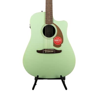 Fender FSR California Redondo Player Acoustic Guitar, Walnut FB, Surf Green, IWA226XXXX image 4