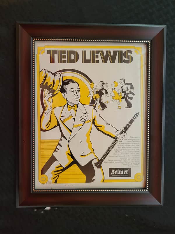 1974 Selmer Horns Promotional Ad Framed Ted Lewis Original image 1