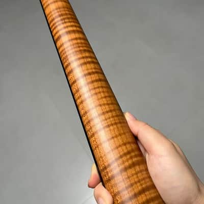 AAAAA Tele Ebony Fretboard Roasted flame Maple Electric Guitar Neck Radius 12inch Round stainless steel 22 frets hole 10mm Radius: 12 inches image 9