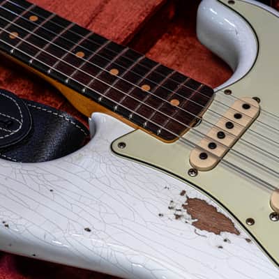 Fender CS 1964 L-Series Strat Heavy Relic 3A RW Limited 2024 - Aged Olympic White image 9